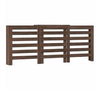 vidaXL Radiator Cover Cabinet - Brown Oak Engineered Wood Slatted Design/Long Shelf for Living Room - Easy Maintenance - 156/205 x 21.5 x 83.5 cm