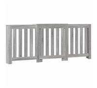 vidaXL Radiator Cover - Slat Cabinet Heater Shelf for Living Room, Grey Sonoma 205x21.5x83.5 cm