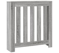 vidaXL Radiator Cover Heater Shelf - Grey Sonoma Engineered Wood - Modern Slatted Design - 78x20x82 cm - Decorative and Functional Living Room Storage