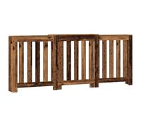 vidaXL Radiator Cover Heater Shelf - Old Wood Engineered - Modern Slatted Design for Living Room - 156/205 x 21.5 x 83.5 cm