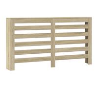 vidaXL Radiator Cover Sonoma Oak 149x20x82 cm Engineered Wood, Modern Slatted Shelf