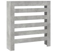 vidaXL Radiator Cover Modern Slatted Design Concrete Grey Engineered Wood 78x20x82 cm