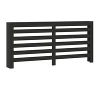 vidaXL Radiator Cover Heater Cover Slats Radiator Shelf Black Engineered Wood