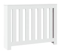 vidaXL Radiator Cover Heater Cover Slats Radiator Shelf White Engineered Wood
