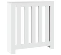 vidaXL Radiator Cover - Engineered Wood, Slatted Design with Shelf - White 78x20x82 cm