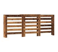 vidaXL Radiator Cover Heater Shelf - Modern Slatted Design - Engineered Wood - Brown - 156/205 x 21.5 x 83.5 cm - Living Room Decor
