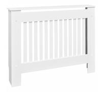 vidaXL Radiator Cover Heating Cabinet 112cm White MDF Living Room Appliance