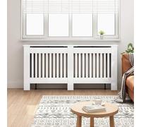 vidaXL Radiator Cover High Gloss White 172 x 19 x 81.5 cm