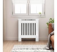 vidaXL Radiator Cover High Gloss White 78 x 19 x 81.5 cm