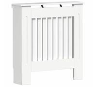 vidaXL Radiator Cover High Gloss White 78 x 19 x 81.5 cm, Modern Rectangular Radiator Cover, Decorative Heat Shield, Engineered Wood Decor, Child Safety Design for Home Heating