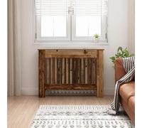 vidaXL Radiator Cover Old Wood 112 x 19 x 81.5 cm Engineered Wood
