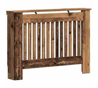 vidaXL Radiator Cover Old Wood 112 x 19 x 81.5 cm Engineered Wood, Modern Rectangular Radiator Cover, Decorative Heat Shield, Engineered Wood Decor, Child Safety Design for Home Heating