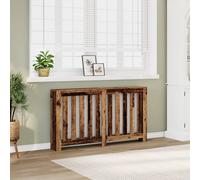 vidaXL - Radiator Cover Heater Shelf - Old Wood - Engineered Wood - 149x20x82 cm - Modern Slatted Design - Brown