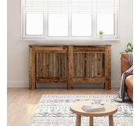 vidaXL Radiator Cover Old Wood 152 x 19 x 81.5 cm Engineered Wood