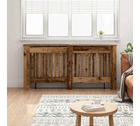 vidaXL Radiator Cover Old Wood 172 x 19 x 81.5 cm Engineered Wood, Modern Rectangular Radiator Cover, Decorative Heat Shield, Engineered Wood Decor, Child Safety Design for Home Heating