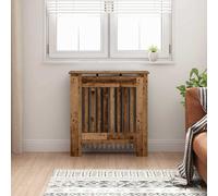 vidaXL Radiator Cover Old Wood 78 x 19 x 81.5 cm Engineered Wood