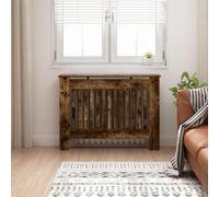 vidaXL Radiator Cover Smoked Oak 112 x 19 x 81.5 cm Engineered Wood