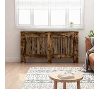 vidaXL Radiator Cover Smoked Oak 152 x 19 x 81.5 cm Engineered Wood
