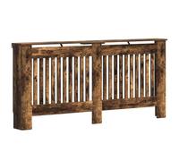 vidaXL Radiator Cover Smoked Oak 172 x 19 x 81.5 cm Engineered Wood, Modern Rectangular Radiator Cover, Decorative Heat Shield, Engineered Wood Decor, Child Safety Design for Home Heating