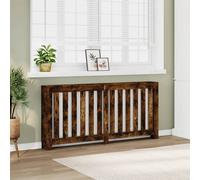 vidaXL Radiator Cover Smoked Oak 175x20x82 cm Engineered Wood