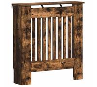 vidaXL Radiator Cover Smoked Oak 78 x 19 x 81.5 cm Engineered Wood, Modern Rectangular Radiator Cover, Decorative Heat Shield, Engineered Wood Decor, Child Safety Design for Home Heating