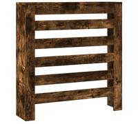 vidaXL Radiator Cover Heater Shelf – Smoked Oak Engineered Wood, Slatted 78×20×82 cm