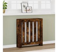 vidaXL Radiator Cover Heater Shelf - Smoked Oak Engineered Wood, Modern Slatted Design, 78x20x82 cm