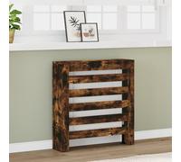 vidaXL Radiator Cover Heater Shelf – Smoked Oak Engineered Wood, Slatted 78×20×82 cm