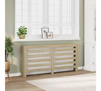vidaXL Radiator Cover Sonoma Oak 175x20x82 cm Engineered Wood
