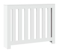 vidaXL Radiator Cover Heater Cover Slats Radiator Shelf White Engineered Wood