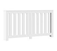 vidaXL Radiator Cover Heater Cover Slats Radiator Shelf White Engineered Wood