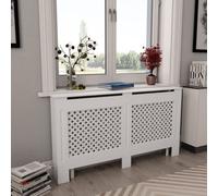 Vidaxl Radiator Cover White 152X19X81.5 Cm Mdf