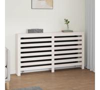vidaXL Radiator Cover White 153x19x84 cm Solid Wood Pine, White