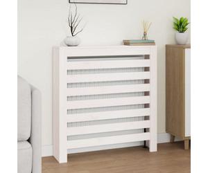 Vidaxl Radiator Cover White 79.5X19X84 Cm Solid Wood Pine Radiator Covers