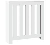 vidaXL Radiator Cover - White Engineered Wood - Slatted Design with Shelf - 78x20x82 cm
