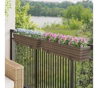 vidaXL Railing 2 pcs 80 x 17 x 17 cm Metal