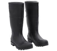 vidaXL Rain Boots Waterproof Wellies Outdoor Garden Shoes Black Size 42 PVC