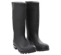 vidaXL Rain Boots Waterproof Wellies Outdoor Garden Shoes Black Size 45 PVC