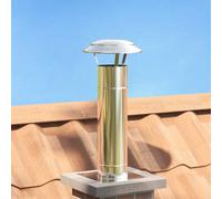vidaXL Rain Cover Chimney Silver 25 x 25 x 20 cm Stainless Steel