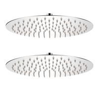 vidaXL Rain Shower Head 2 pcs Stainless Steel Ø 30 cm