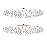 vidaXL Rain Shower Head 2 pcs Stainless Steel Ø 40 cm