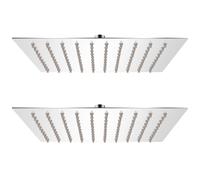vidaXL Rain Shower Head 2 pcs Stainless Steel 20x20 cm