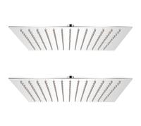 vidaXL Rain Shower Head 2 pcs Stainless Steel 25x25 cm