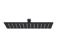 vidaXL Rain Shower Head Rectangular 30x20cm Adjustable Anti-limescale - Black Stainless Steel