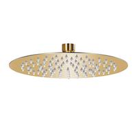 vidaXL Stainless Steel Rain Shower Head 20cm Round Gold Silicone Nozzles Ceiling/Wall mountable
