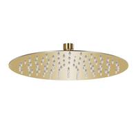 vidaXL Shower Head – Round 25 cm Gold Stainless Steel – Anti-Limescale Nozzles, Swivel Joint