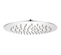 vidaXL Stainless Steel Round Shower Head - 20 cm Diameter with 95 Silicone Nozzles, Wall or Ceiling Mountable, Anti-Limescale, Adjustable Spray Angle - Silver-Rain Style