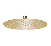 vidaXL Shower Head – Round 25 cm Gold Stainless Steel – Anti-Limescale Nozzles, Swivel Joint