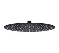 vidaXL Rain Shower Head Stainless Steel 30 cm Round Black Rainfall Overhead