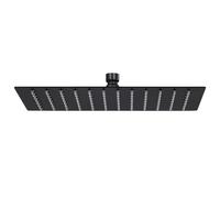 vidaXL Rain Shower Head Stainless Steel 30x20 cm Rectangular Black Shower Part